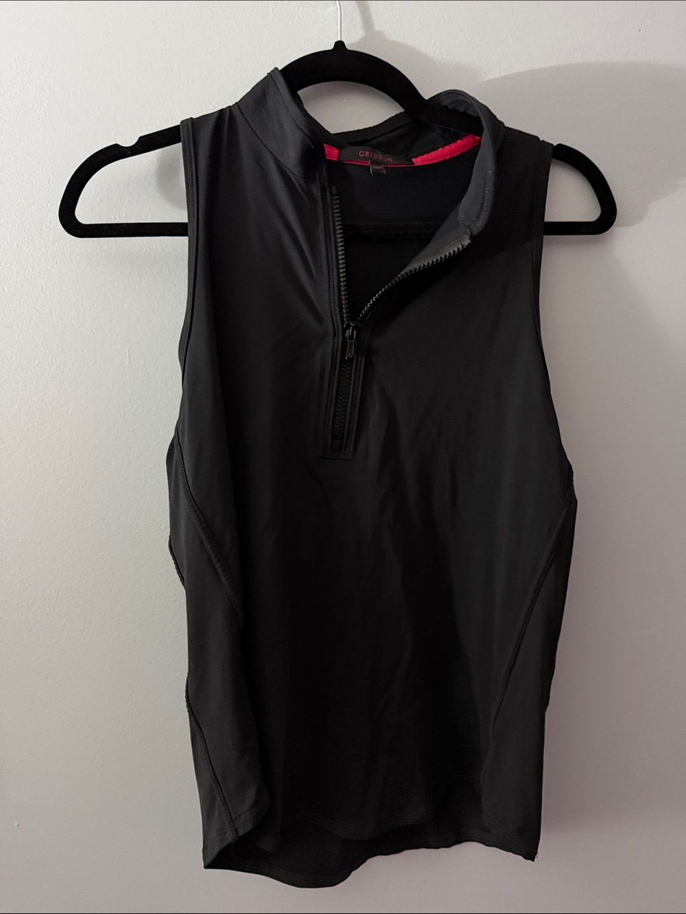 Greyson Black Sleeveless Vista Mock Neck